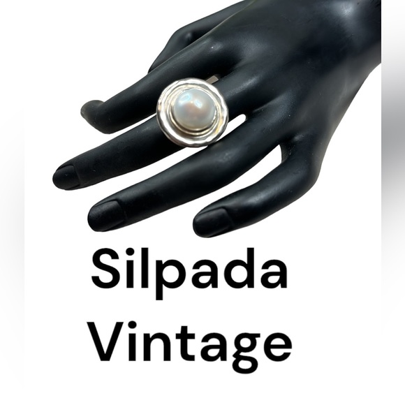 Silpada ring pearl 925 silver 6 wedding formals - Picture 2 of 10